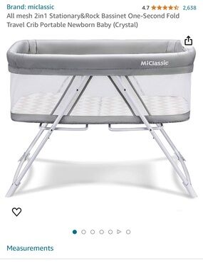 MICLASSIC 2 in 1 stationary & rock bassinet
